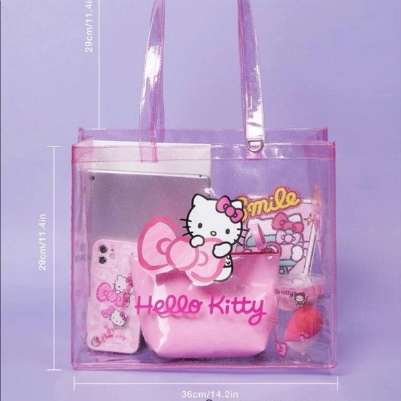 SHEIN X Limited Edition Hello Kitty Graphic shoulder tote bag. - Picture 4 of 9